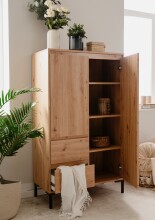 Highboard >Korsika< (BxHxT: 81x139x40 cm) in Dekor Artisan Oak