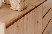 Kommode >Korsika< (BxHxT: 81x87x40 cm) in Dekor Artisan Oak - 81x87x40cm (BxHxT)