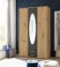 Kleiderschrank >Kassel< (BxHxT: 120x195x55 cm) in Artisan Eiche / Graphit