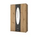 Kleiderschrank >Kassel< (BxHxT: 120x195x55 cm) in Artisan Eiche / Graphit