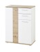 Schuhschrank >SIGNO II< (BxHxT: 80x106x38 cm) in Artisan/Weiß aus MDF