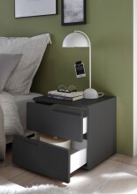 Nachtkommode >Spice< (BxHxT: 46x42x40 cm) in Graphit matt - 46x42x40cm (BxHxT)