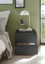 Nachtkommode >Spice< (BxHxT: 46x42x40 cm) in Graphit matt - 46x42x40cm (BxHxT)