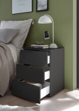Nachtkommode >Spice< (BxHxT: 46x59x40 cm) in Graphit matt - 46x59x40cm (BxHxT)
