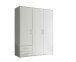Kleiderschrank >Valencia< (BxHxT: 155x195x60 cm) in Weiß - 155x195x60cm (BxHxT)