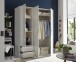Kleiderschrank >Valencia< (BxHxT: 155x195x60 cm) in Weiß - 155x195x60cm (BxHxT)