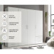 Kleiderschrank >Valencia< (BxHxT: 206x195x60 cm) in Weiß - 206x195x60cm (BxHxT)