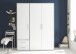 Kleiderschrank >Valencia< (BxHxT: 155x195x60 cm) in Beton Optik / Weiß