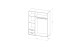 Kleiderschrank >Valencia< (BxHxT: 155x195x60 cm) in Beton Optik / Weiß
