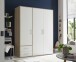 Kleiderschrank >Valencia< (BxHxT: 155x195x60 cm) in Sonoma Eiche / Weiß