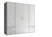 Kleiderschrank >Valencia< (BxHxT: 206x195x60 cm) in Beton Optik / Weiß