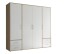Kleiderschrank >Valencia< (BxHxT: 206x195x60 cm) in Sonoma Eiche / Weiß