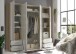 Kleiderschrank >Valencia< (BxHxT: 206x195x60 cm) in Sonoma Eiche / Weiß
