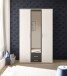 Kleiderschrank >Hanau< (BxHxT: 120x196x54 cm) in Weiß / Graphit