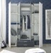 Kleiderschrank >Hanau< (BxHxT: 160x196x54 cm) in Weiß / Graphit