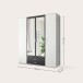 Kleiderschrank >Hanau< (BxHxT: 160x196x54 cm) in Weiß / Graphit