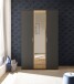 Kleiderschrank >Hanau< (BxHxT: 120x196x54 cm) in Graphit / Artisan Eiche