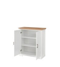 Kommode >JASMIN< (BxHxT: 93x102x41 cm) in Artisan/Weiß - 93x102x41cm (BxHxT)