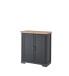Kommode >JASMIN< (BxHxT: 93x102x41 cm) in Artisan/graphit - 93x102x41cm (BxHxT)