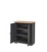 Kommode >JASMIN< (BxHxT: 93x102x41 cm) in Artisan/graphit - 93x102x41cm (BxHxT)