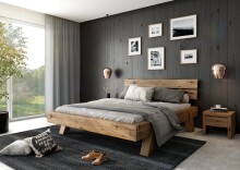 Massivholzbett >Heinrich< Eiche Massiv...