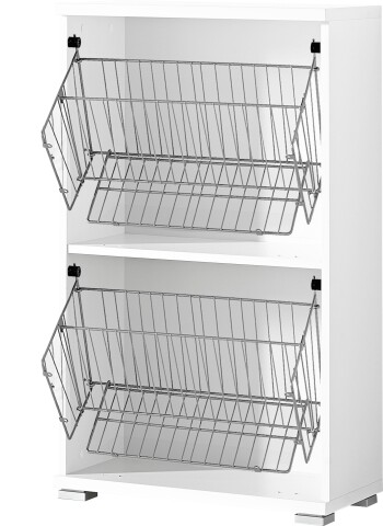 Schuhkipper >M-397< (BxHxT: 53x91x30 cm) in weiss - 53x91x30cm (BxHxT)