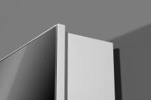 Garderobenschrank >M-381< (BxHxT: 50x195x18 cm) in weiss - 50x195x18cm (BxHxT)
