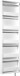Garderobenschrank >M-381< (BxHxT: 50x195x18 cm) in weiss - 50x195x18cm (BxHxT)