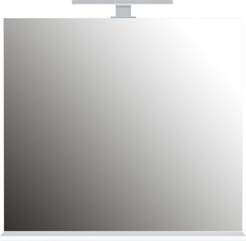Garderobenspiegel >M-381< (BxHxT: 76x75x15 cm) in weiss - 76x75x15cm (BxHxT)