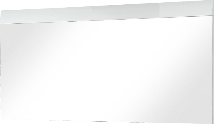 Garderobenspiegel >M-402< (BxHxT: 134x63x3 cm) in weiss - 134x63x3cm (BxHxT)