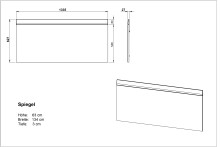 Garderobenspiegel >M-402< (BxHxT: 134x63x3 cm) in weiss - 134x63x3cm (BxHxT)