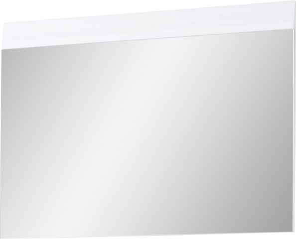 Garderobenspiegel >M-402< (BxHxT: 89x63x3 cm) in weiss - 89x63x3cm (BxHxT)