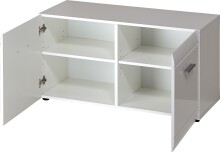 Schuhbank >M-402< (BxHxT: 96x51x39 cm) in weiss -...