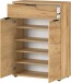 Kommode >M-392< (BxHxT: 75x108x37 cm) in braun - 75x108x37cm (BxHxT)