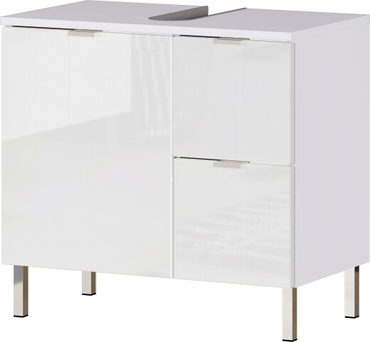 Waschbeckenunterschrank >M-415< (BxHxT: 60x56x34 cm) in weiss - 60x56x34 (BxHxT)