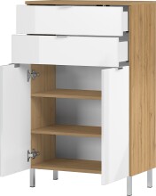 Kommode >M-415< (BxHxT: 60x97x34 cm) in hellbraun |...