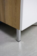 Kommode >M-415< (BxHxT: 60x97x34 cm) in hellbraun | weiss - 60x97x34cm (BxHxT)