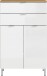 Kommode >M-415< (BxHxT: 60x97x34 cm) in hellbraun | weiss - 60x97x34cm (BxHxT)