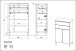 Kommode >M-415< (BxHxT: 60x97x34 cm) in hellbraun | weiss - 60x97x34cm (BxHxT)