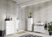 Midischrank >M-415< (BxHxT: 34x120x34 cm) in weiss - 34x120x34cm (BxHxT)