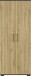 Aktenschrank >M-416< (BxHxT: 80x200x40 cm) in anthrazit | hellbraun
