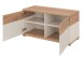 Schuhbank >M-407< (BxHxT: 96x51x40 cm) in weiss | braun - 96x51x40cm (BxHxT)