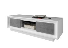 TV-Board >Sky< (BxHxT: 156x45x50 cm) in Weiss Lack matt / Beton-Optik