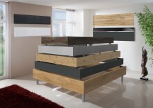 Bettgestell >Easy Beds< (BxHxT: 129x46x210 cm) in Eiche-Sägerau