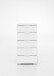Hochkommode >Easy Plus< (BxHxT: 49x102x41 cm) in weiß - 49x102x41cm (BxHxT)