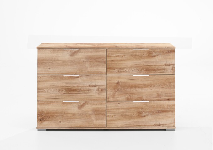 Schubkastenkommode >Easy Plus< (BxHxT: 130x83x41 cm) in Plankeneiche