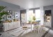 Glasvitrine >WZ-0133< (BxHxT: 105x214x42 cm) in weiß - 105x214x42 (BxHxT)