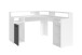 Schreibtisch >FOX< (BxHxT: 139x90,8x139 cm) in weiß - 139x90,8x139cm (BxHxT)