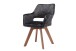 Stuhl >KLARA< (2er-Set) in grau aus Samt - 52x89x63,5cm (BxHxT)