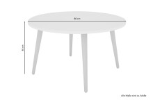 Couchtisch >LASSE< (BxHxT: 80x46x80 cm) in weiß - 80x46x80cm (BxHxT)